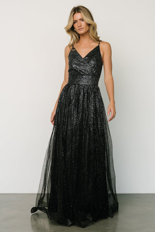 Amazon.com: Black Sequin Gown Plus Size